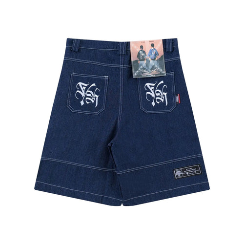 Oversized Jorts Summer Jeans Shorts Men's Wide Leg Baggy Y2K Denim